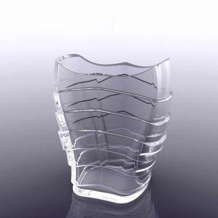 The soft rock glass vase