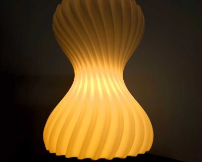 Hourglass table lamp