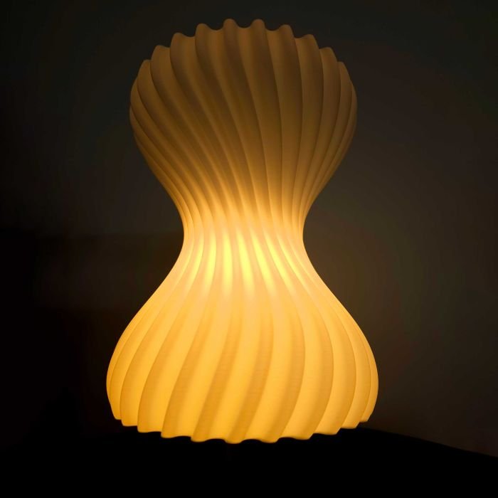 Hourglass table lamp